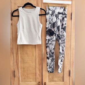 NWOT Workout Outfit CALIA XS Inspire Leggings 7/8 Move Theology Bra Tank Small